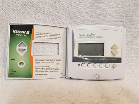 Venstar T Commercial Platinum Slimline Thermostat Heat Cool