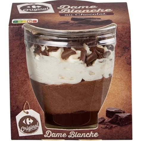 Dessert Dame Blanche Au Chocolat Carrefour Original Le Pot De G