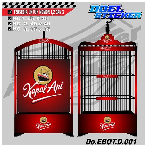 Jual Stiker Decal Sangkar Burung Sticker Dekal Kandang Ebod Kotak BnR