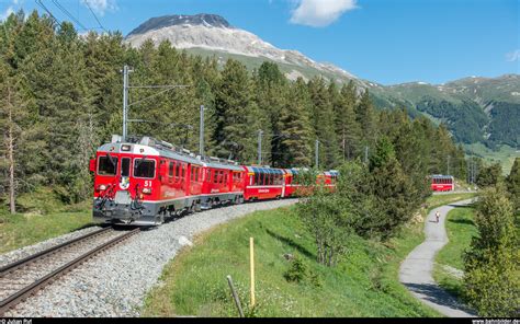 RhB ABe 4 4 III 51 Und 53 Mit Bernina Express St Moritz Tirano Am 10