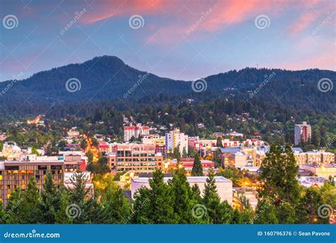 Eugene Oregon On Map Stock Photo 87763158