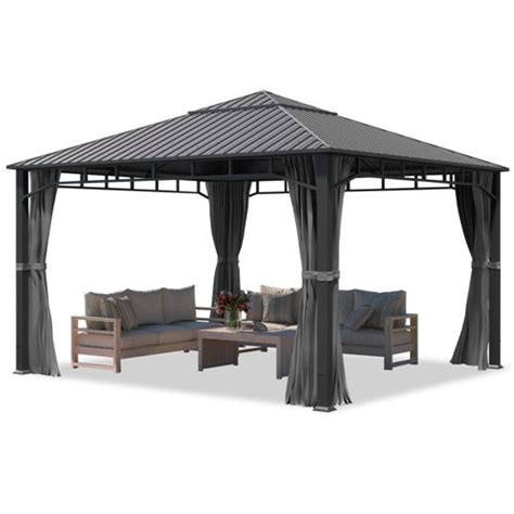 Gazebo Da Giardino Hardtop Sunset Superior Loft Grigio 4x4 M Leroy