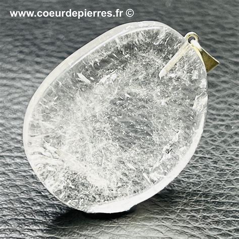 Pendentif en cristal de roche du Brésil réf cr11 Cœur de Pierres