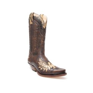 Botas Sendra 3241 Cuervo Western Para Hombre De Cuero Marron Y Camel