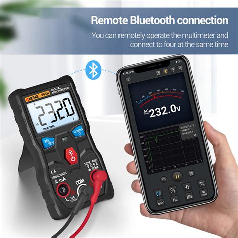 Aneng Digital Bluetooth Multimeter Voltage Tester V B Black