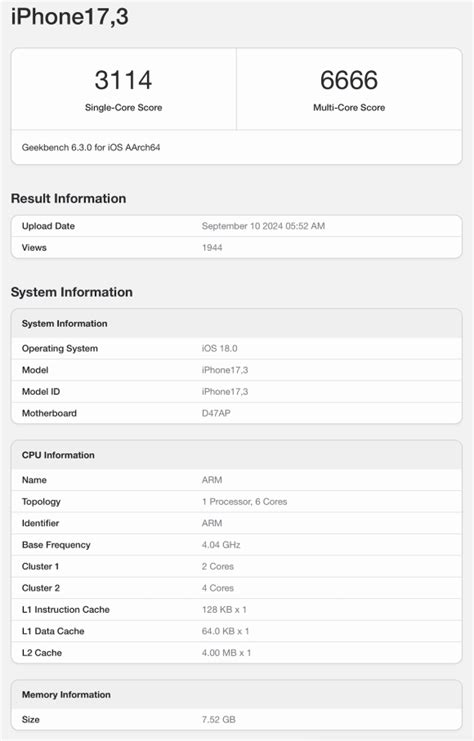 Geekbench Scores For A And A Pro Published Differences In Multi