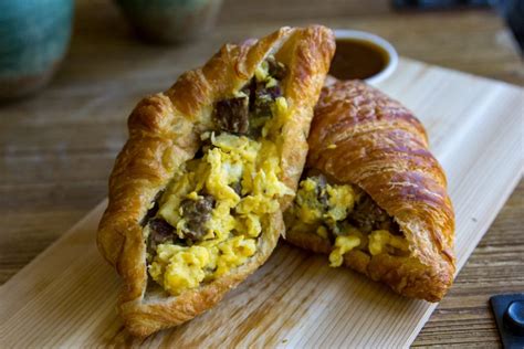 Stuffed Breakfast Croissant With Steak Or Whatever You Do