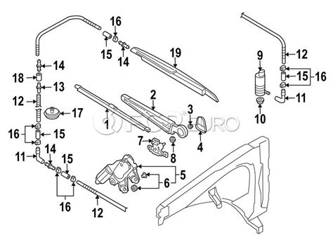 VW Back Glass Wiper Arm Cap - Genuine VW 7L6845227E | FCP Euro