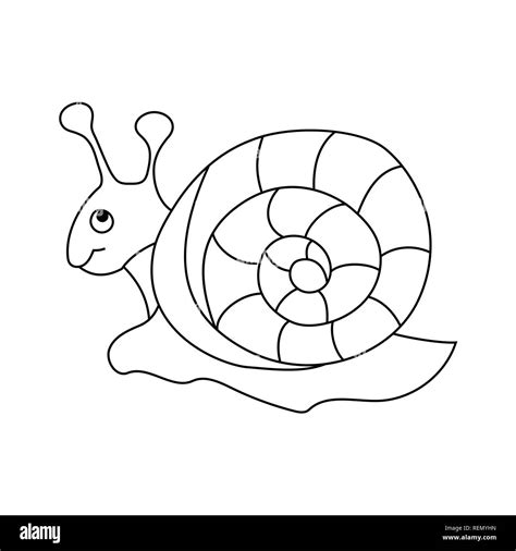 Outline Simple Snail Drawing Stock Vector Image Art Alamy