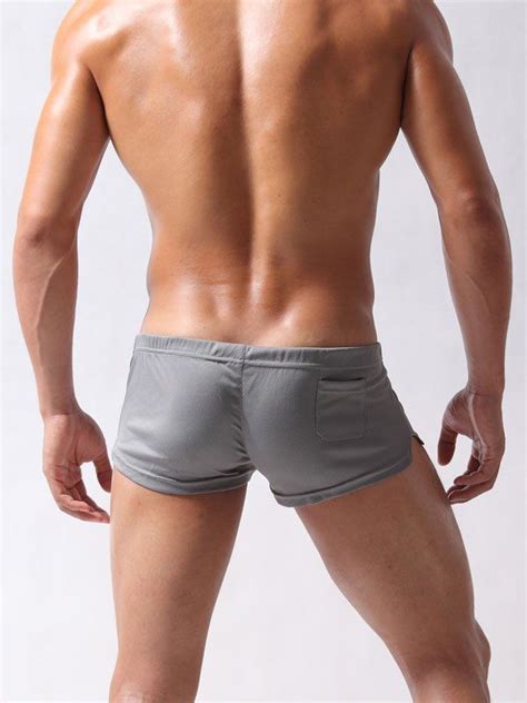 2018 Aquxsuper Cool Tight Sexy Mens Gym Pantsshortsunderwearlight Grey Color From Feel