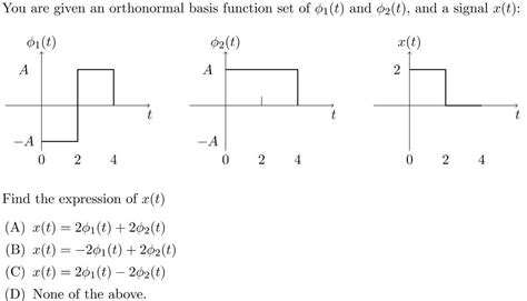 Solved You Are Given An Orthonormal Basis Function Set Of Chegg