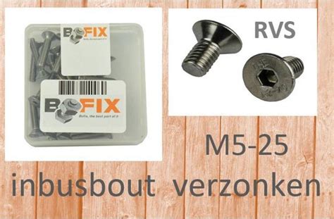 Bofix Inbusbout M5x25 RVS Verzonken Kop 25st Bol