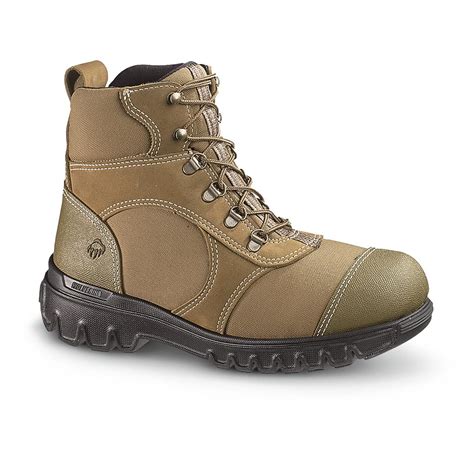 Men's Wolverine® Bushwood Waterproof Composite Toe Work Boots, Tan - 283317, Work Boots at ...