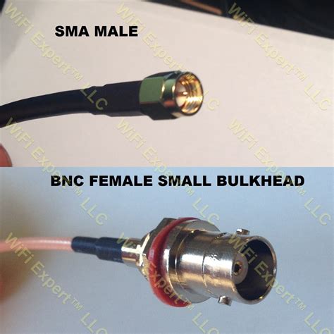 RG316 SMA MALE To BNC FEMALE SM BULKHEAD Coaxial RF Pigtail Cable RF