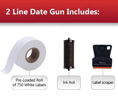 Perco Pro Line Date Gun Includes Digits Date Gun Labeler Pre