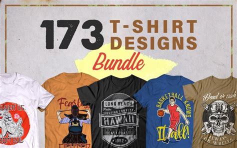 173 T Shirt Designs Bundle Inkydeals