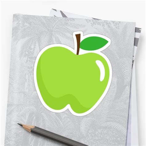 Green Apple Stickers Stickers By Mhea Redbubble