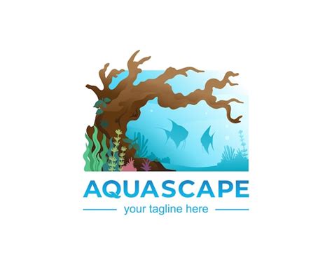 Premium Vector Aquascape Logo Design Aquariumplants