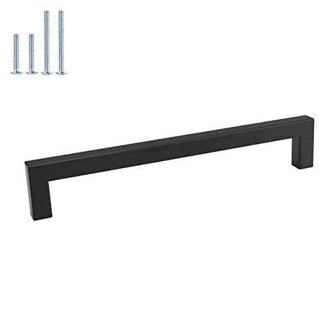 Homdiy Black Cabinet Pulls Square Black Drawer Pulls Inch Hole