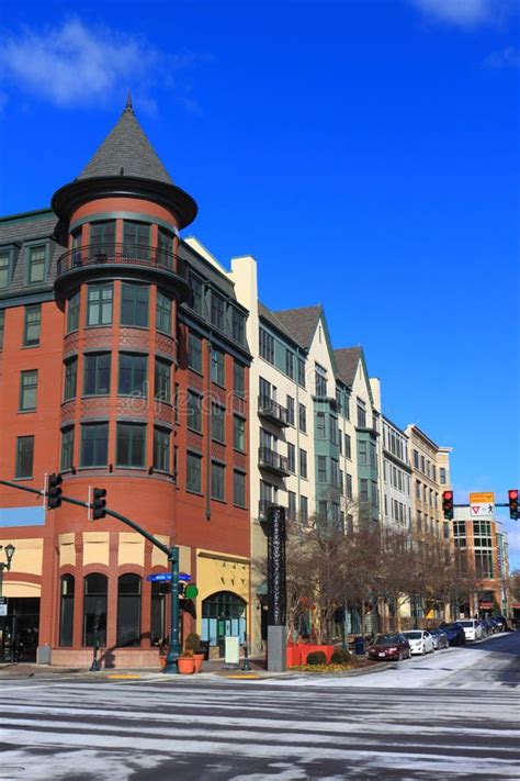 small town center american small town center  snow cover  street