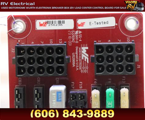 Rv Accessories Used Motorhome Wurth Elektronik Breaker Box 12v Load Center Control Board For