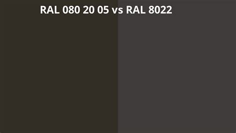 Ral 080 20 05 Vs 8022 Ral Colour Chart Uk