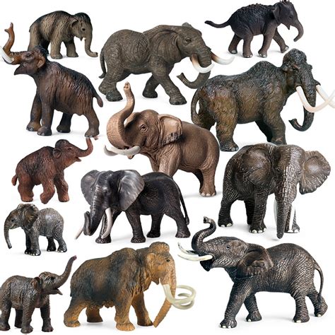 Animais selvagens africanos Elefante modelo simulação de figuras de