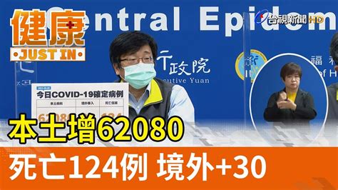 本土增62080 死亡124例 境外30【健康資訊】 Youtube