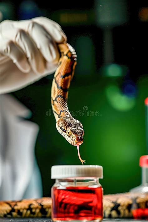 Extracting Venom From Snakes In Laboratory For Medical Research