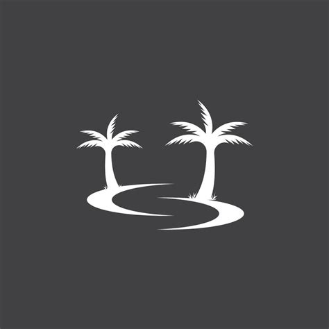 Palm Coconut Tree Logo Icon Silhouette Vector Art At Vecteezy