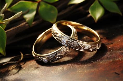 Premium AI Image | Vintage style picture of wedding rings