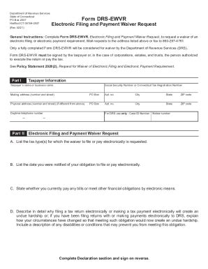 Ct Drs Ewvr Fill Out Tax Template Online