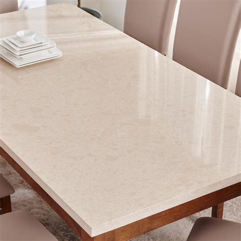 Buy Giza Composite Marble Top Seater Dining Table Beige From Home