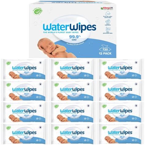 CHUSTECZKI NAWILŻANE WATERWIPES BIO 720 SZTUK DLA DZIECI I NIEMOWLĄT