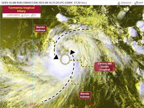 Tormenta Tropical Hilary Se Localiza Al Sur De Las Costas De Michoacán