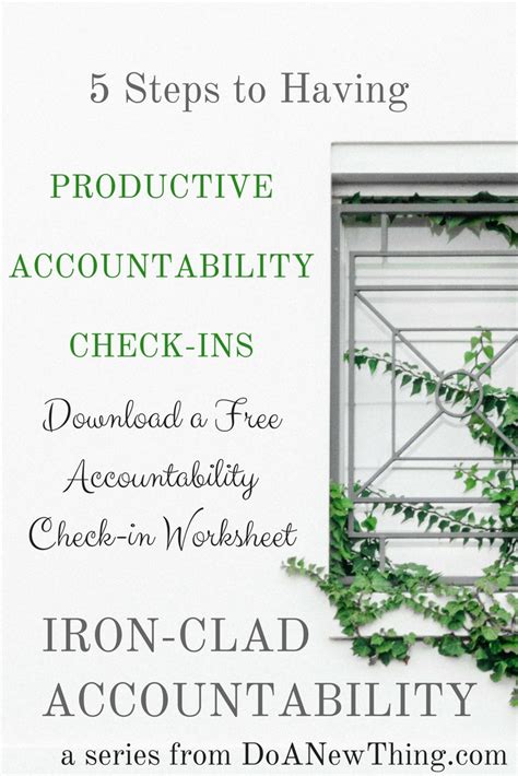 5 Steps To A Productive Accountability Check In Do A New Thing