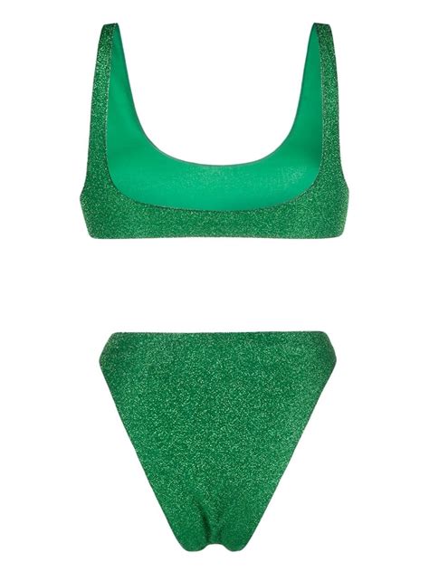 Oséree metallic threading Bikini Set Farfetch