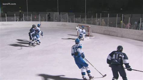 Cambridge Isanti Hockey Team Takes The Game Outside Youtube