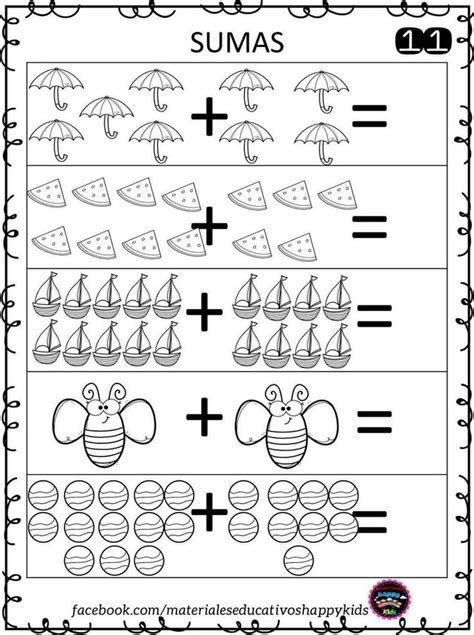 Sumas Sencillas Con Dibujos En