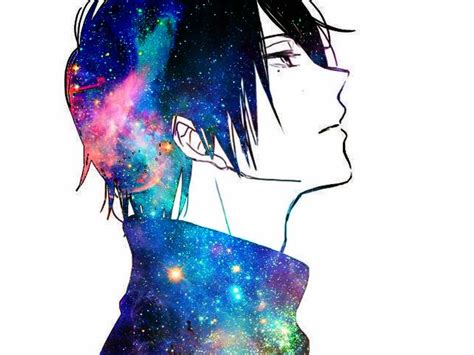 Cute Anime Boy Galaxy