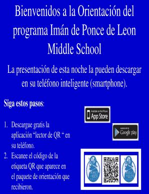 Fillable Online Ponce Dadeschools Bienvenidos A La Orientaci N Del