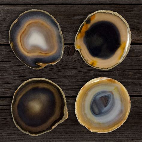 Natural Agate Coasters - Curiosity Home