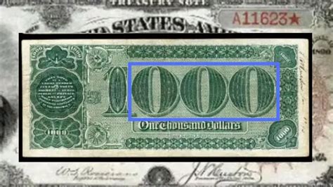 Numismática USA por este raro billete de mil dólares del siglo XIX te