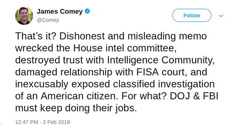 James Comey Responds To The Nunes Memo “thats It” Vox