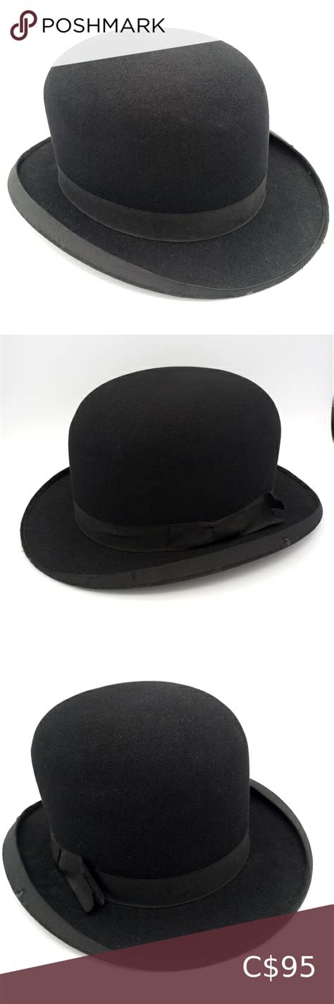 Vintage Derby Bowler Hat Black Eaton Eatonia Steampunk Victorian