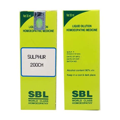 Buy SBL Sulphur 200 Liquid 30 Ml Online At Best Price Homeopathy