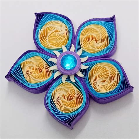 AZLINA ABDUL: POINTY PETAL FLOWER - QUILLING TUTORIAL