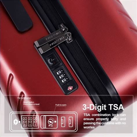 Newcom Hardside Luggage Set Suitcase With Tsa Lock Piece Set