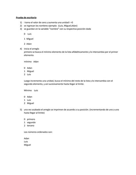 Solution Ordenamiento Por Seleccion E Integracion De Metodos De