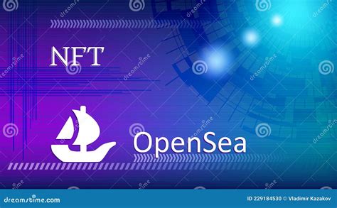 Opensea Text And Logo Internet Platform Nft Token Market And Auction On